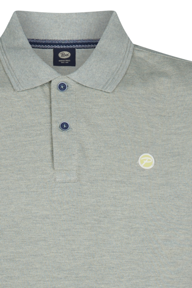 GEMELEERDE POLO MET KORTE MOUW M 1050 POL913 6173 Desert Sage